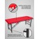 Cosmetological couch with a face for the face of Massage Strong, size 190 × 70 × 73 cm, red color