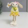 Souvenir "Bunny with a flower in a checkered skirt" 13 cm