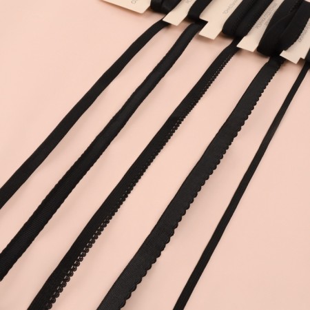 A set of rubber bands for sewing underwear, 5 types, black color-11