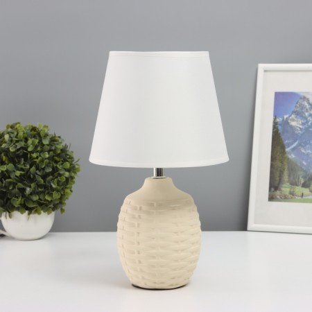 Table lamp "Weaving" 1x40W E14 beige 19.5x19.5x35.5cm