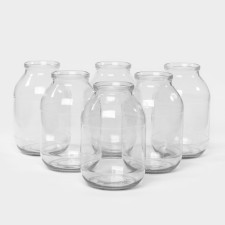 A set of glass cans for conservation, SKO-82 mm, 2 l, 6 pcs