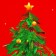 Package Gift New Year Laminated "Christmas trees", 23 x 17.8 x 9.8 cm.