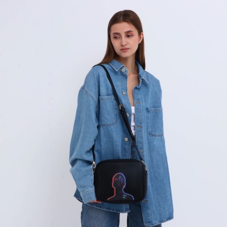 Women's bag over the shoulder Textura, small, black color-9