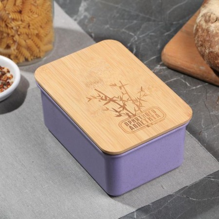 Container with a bamboo cover of "pleasant appetite", 1200 ml