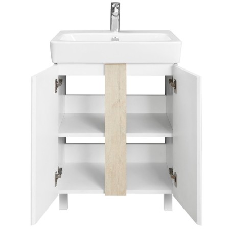 Tumbling under the Aquaton Country sink, 60 cm, white color, oak Verona-1