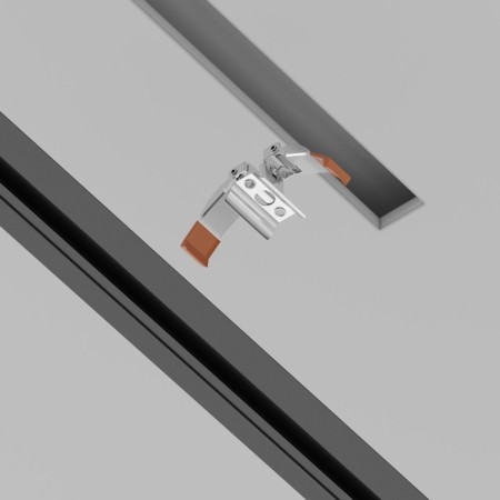 Spring holder for the built-in track system Technical Trahr-11b, 4.5x3.2x3.7 cm, silver color-4