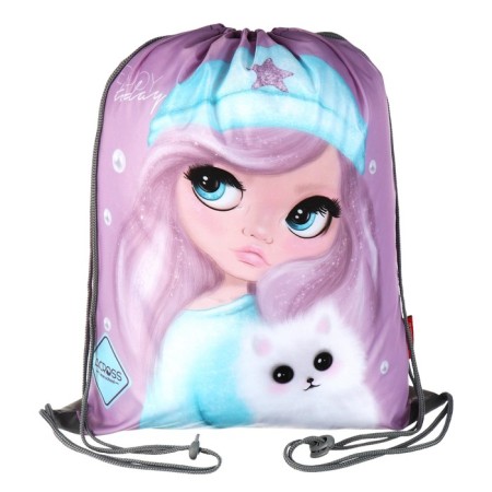 School backpack 37 x 28 x 13cm, ergonomic back, Across 557, + bag, pink-10