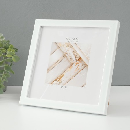 Photo frame Plastic Gallery 20x20 cm, 641861 White (plastic screen)-1