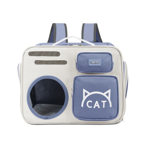 A backpack for carrying cats and dogs, transparent, 40 x 30 x 26 cm, gray-violet-2