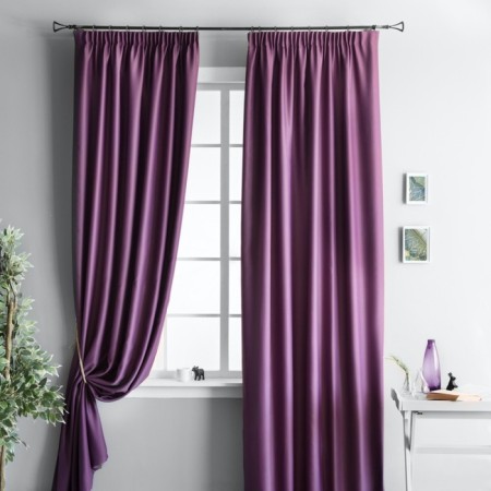 Set of curtains "Blackwood", size 2x200x270 cm, purple color
