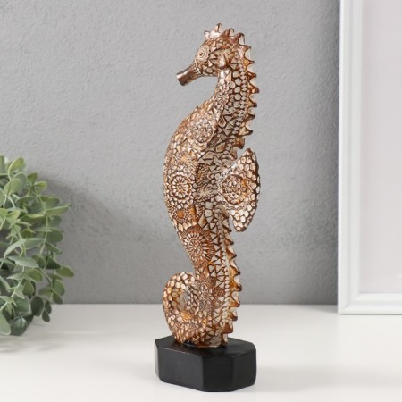 Souvenir Polystone "Sea Horse with Patterns" 6x10x29 cm-1