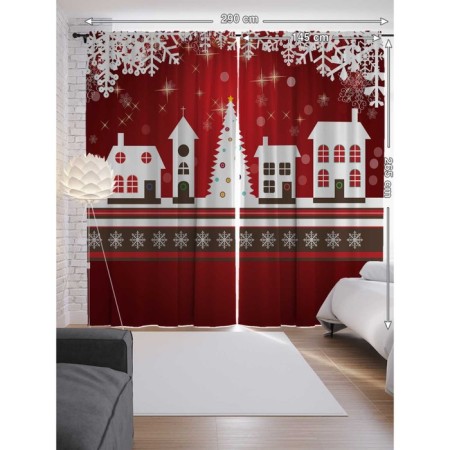 Photostores "Christmas City", Saten, size 145x265 cm, 2 pcs-1