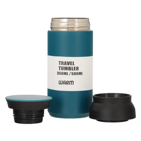 Thermal circle, 350 ml, mini, retains heat 8 hours, 6.5 x 16.5 cm, blue-2