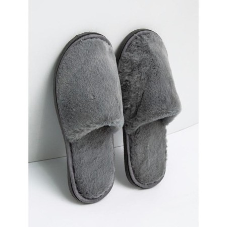 Slippers women closed nose, size 36-38, color graphite-1