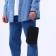 Male bag over the shoulder, artificial leather, black color