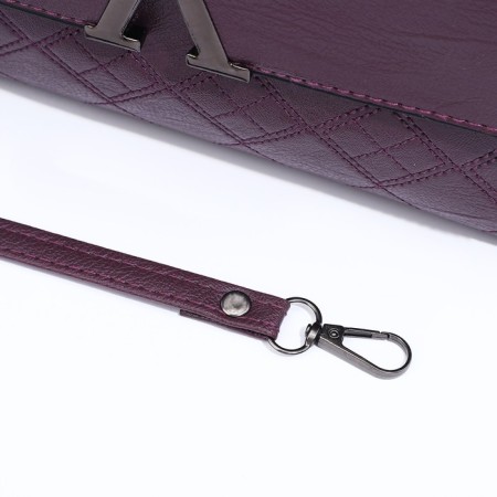 Magneta bag, long belt, purple color-6