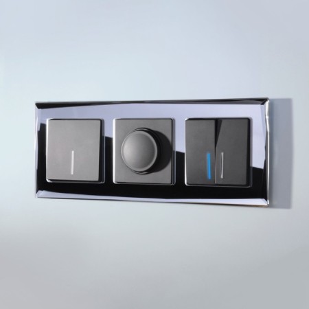 Frame W0031208, 3 Diamant sockets, black-1
