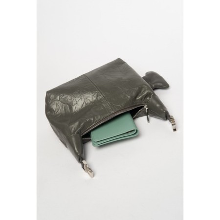 Bag Cross-Body Women's, genuine leather, ludor gray, 23x10x15 cm-4