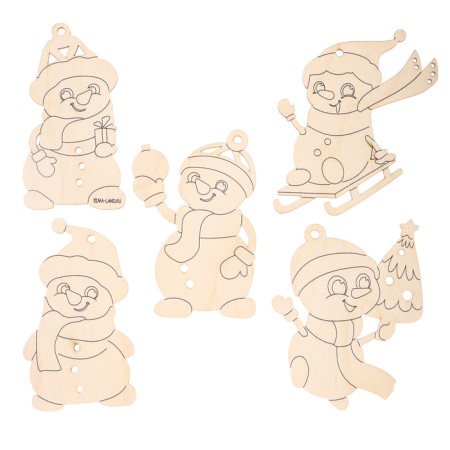 New Year's blanks for creativity "New Year! Snowmen "-1