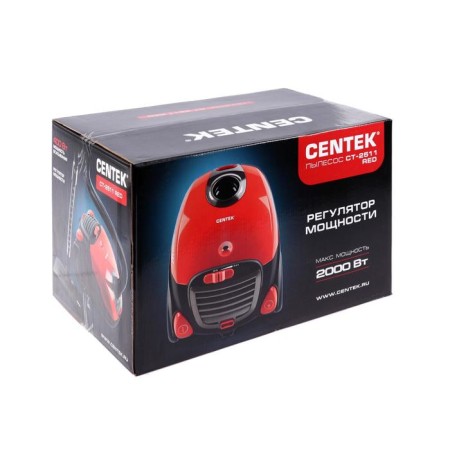Vacuum cleaner Centek CT-2511, 2000/400 watts, 2 l, red-1