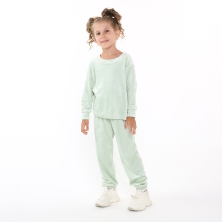 Pajamas for a girl, mint color, height 110 cm