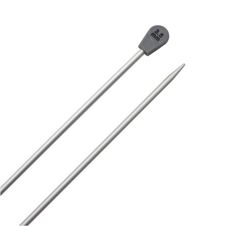 Right aluminum knitting needles with 35 cm/3.5 mm coating-2