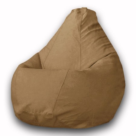 The hand-bag “Pear” is positive Modus, size L, diameter 80 cm, height 100 cm, velor, brown color