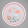 Lamp "Sheep" LED 48W 3000-6000K pink 50x50x6 cm Bayerlux