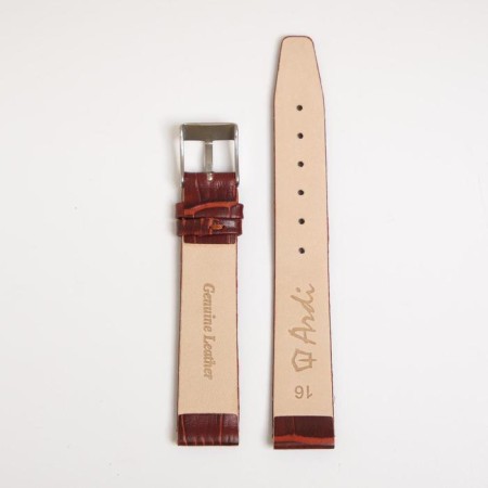 Watch strap, male, 16 mm, harness 75 mm, larynx 115 mm, genuine leather-2