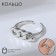 Ring "Chain" is three links, the color is silver, dimensionless