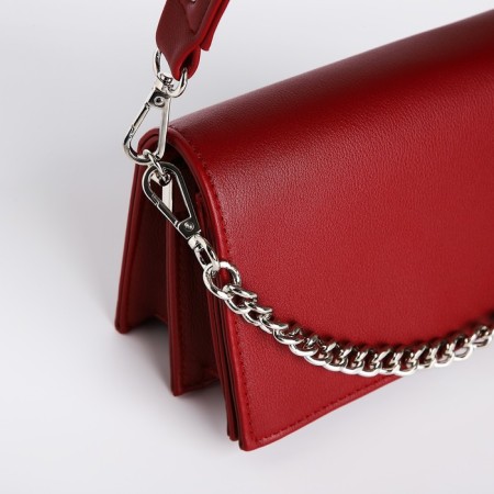 Women's bag Textura, messenger, small size, burgundy color-2