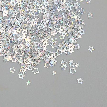 Sequins Plastic "Silver Sparks" 0.4 cm, set 12 g,-2