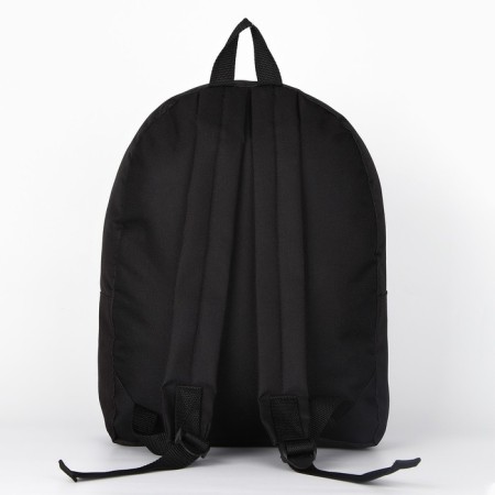 Backpack school textile "anime", with a pocket, 27x11x37, black color-4