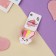 Hair elastic band "Baby" (set 2 pcs) cloud of train, 3 cm, white-pink