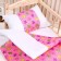 Puppet bed “Meduses on pink with braid”: sheet, blanket 46 × 36 cm, pillow 23 × 17 cm
