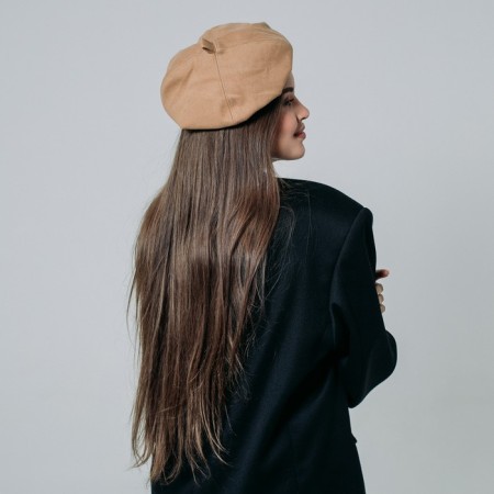 Beret, sandy color, rr 56cm-9