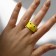 Ring "Duck", yellow color, size 17