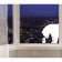 Decorative sticker for windows "Bear and Bunny" 40x45 cm (snow 10x20 cm)