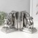 Book holders ceramics "Elephants" set 2 pcs silver 14.5x9x18 cm