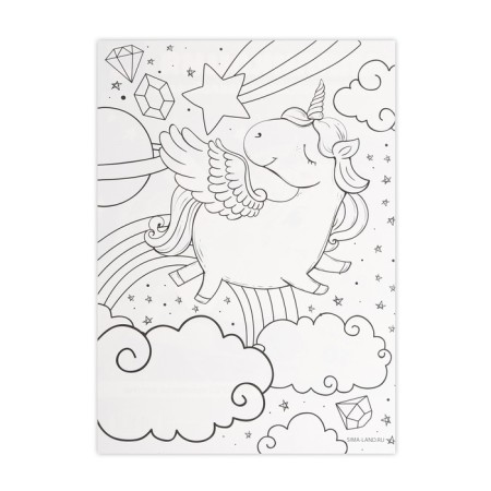 Applications with geometric stickers "Magic Unicorn" 21x29.7cm-3