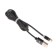 MaxVI MCM -01M cable, microUSB - USB, 2 A, 1 m, magnetic, nylon, backlight, black