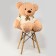 Soft toy "Bear", in a jacket, 80 cm, beige color