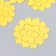 The workpiece of Foamiran "Flower Curly" 10x9.5 cm set 5 pcs. Ribbed yellow