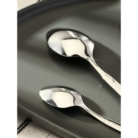 Set of cutlery "flowers", 18 objects, thickness 1.5 mm, silver color-2