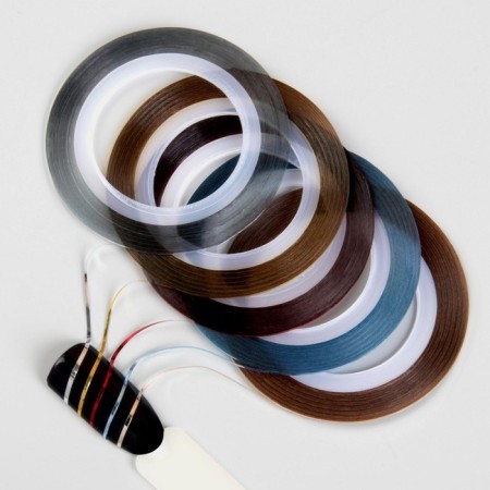 Adhesive tape for decor, 5 pcs, 1 mm, 18 m, multi -colored-1