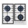 Honel Homsar HGG646WH, gas, 4 burners, white