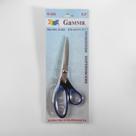 Portnovsky scissors, mowed blade, heat -resistant handles, 8.5 ’’, 21.5 cm, black/blue color-4