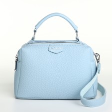 Women's bag with lightning, textura, average size, blue color