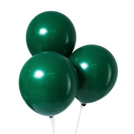 Latex ball 12 ", pastel, set 5 pcs., Dark green color