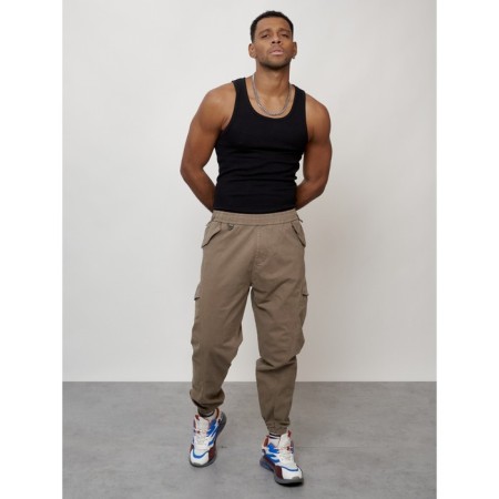 Cargo jeans men, size 46-48, beige color-10
